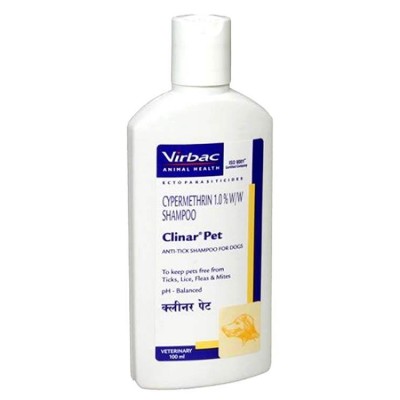 Virbac Cliner Pet Anti-Tick Shampoo For Dogs 100ml